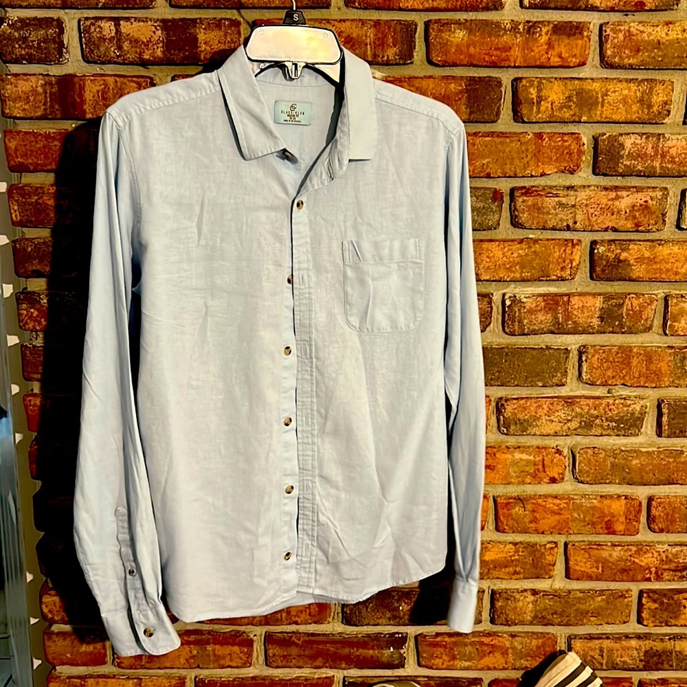 Class club boys shirt size 18:20 light blue linen